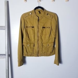 MAURICES YELLOWISH BROWN UTILITY JACKET SIZE SMALL